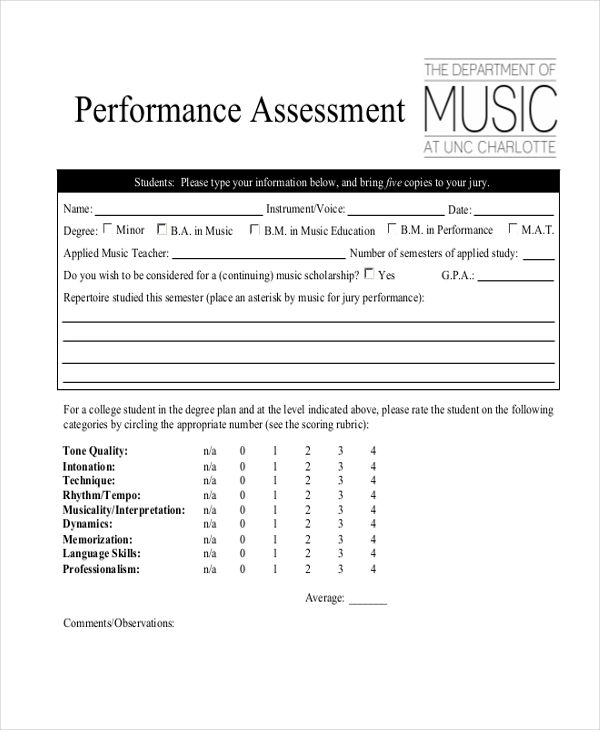 job employee performance assessment