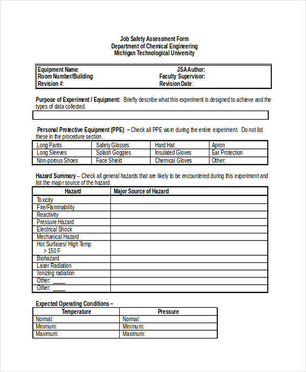 job safety assessment form2
