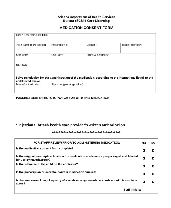 medical consent form