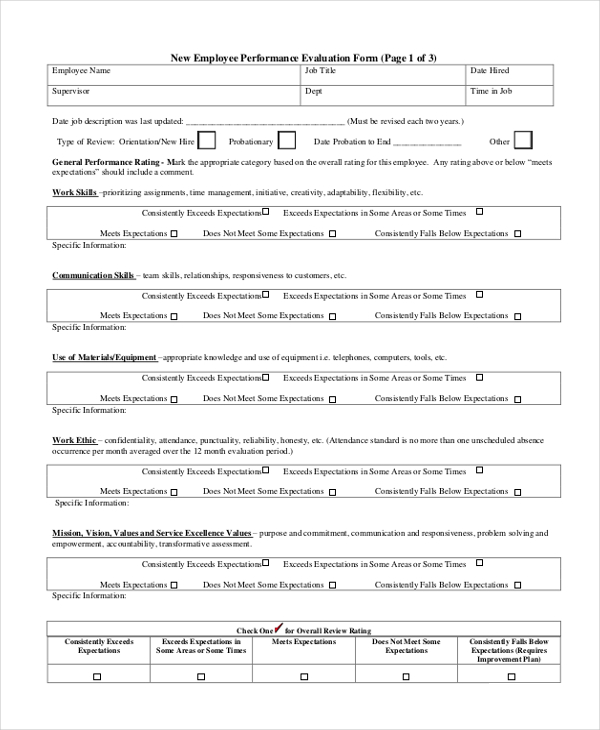 new employee performance evaluation form1