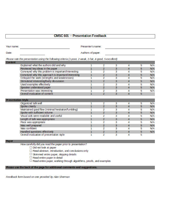 FREE 30+ Feedback Forms in PDF | MS Word | Excel