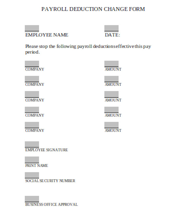 FREE 12+ Sample Payroll Change Forms in PDF | Excel | Word