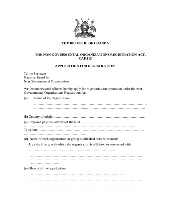 proposed draft ngo resgistration form