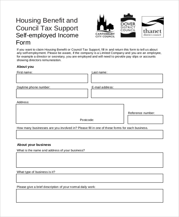 Verification Form For Self Employment RESUMEACES