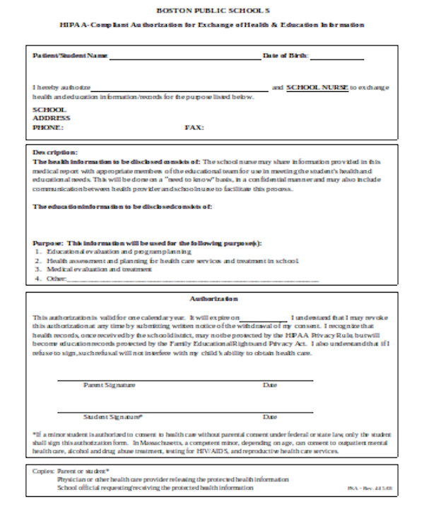 simple hipaa release form