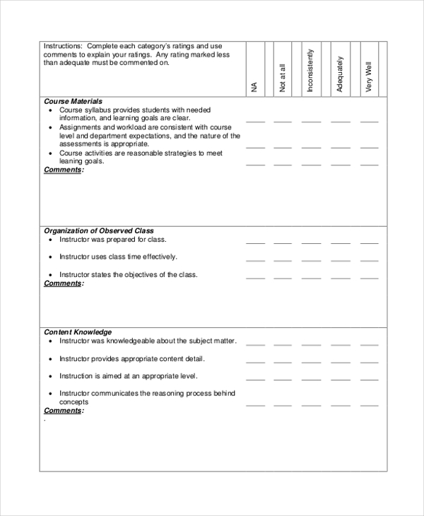 summative peer evaluation form