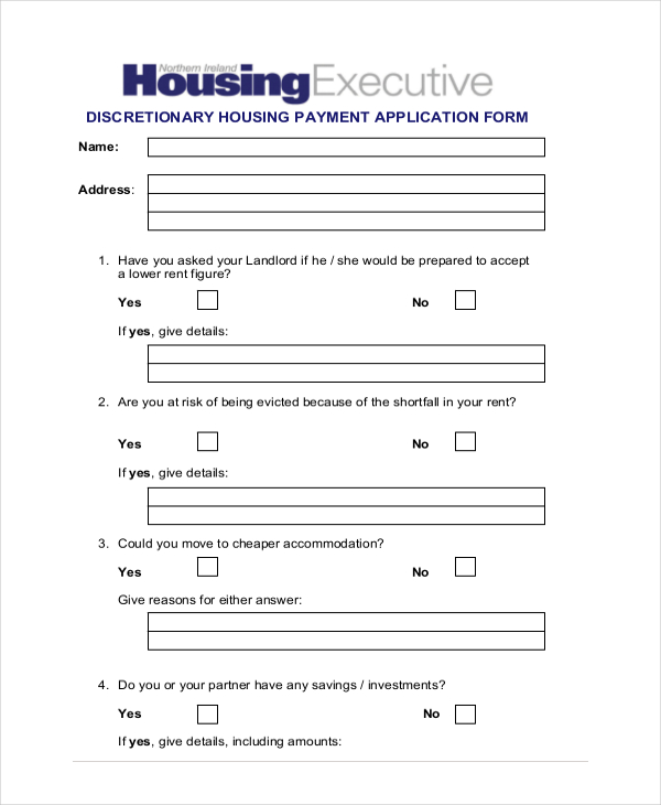 FREE 11+ Sample Housing Benefit Forms in PDF MS Word