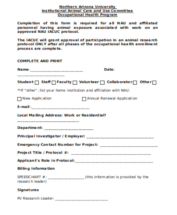 Free 8 Sample Bsa Health Forms In Pdf Word 0933