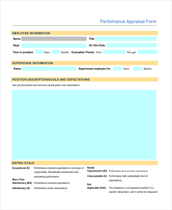 basic appraisal form