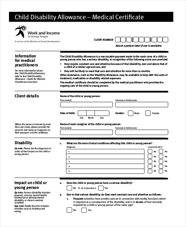 FREE 23+ Sample Disability Forms in PDF Word Excel