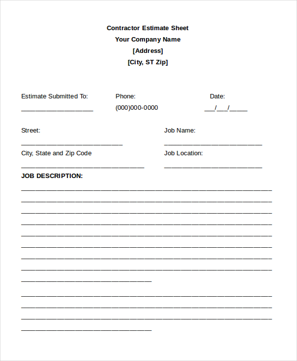 free-21-sample-contractor-forms-in-pdf-ms-word-excel