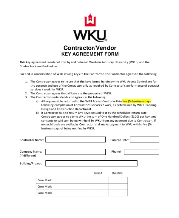 FREE 10+ Sample Contractor Agreement Forms in PDF | MS Word | Excel