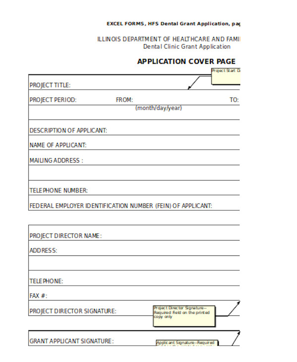 Free 17 Sample Grant Application Forms In Pdf Ms Word Excel 2764