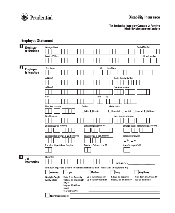 FREE 23+ Sample Disability Forms in PDF Word Excel