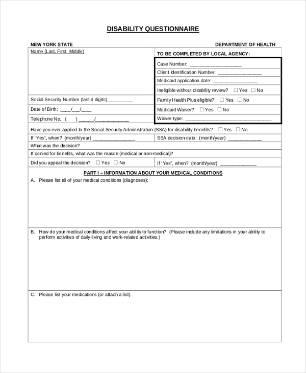 disability questionnaire form2