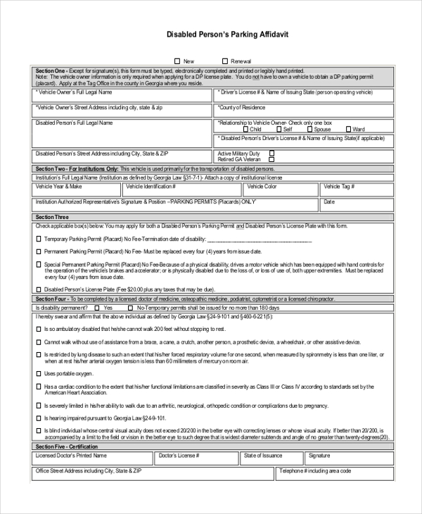 free-9-sample-disability-parking-forms-in-pdf-word