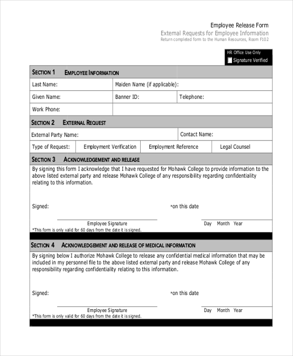 Free 23 Sample Release Forms In Ms Word Pdf Excel 8336