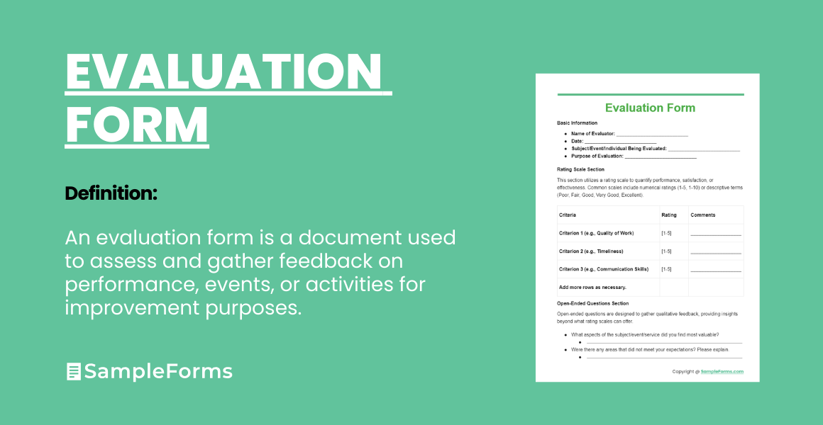evaluation forms