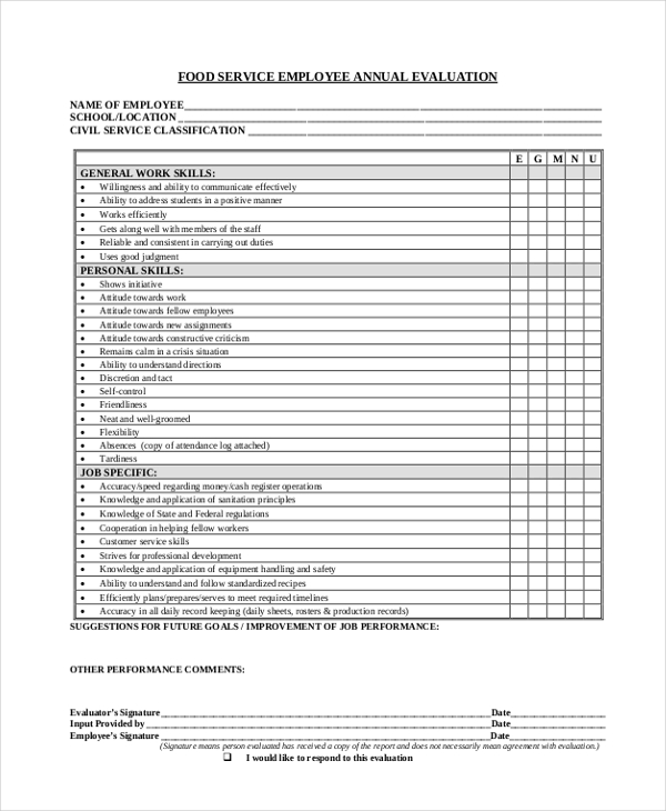 FREE 26+ Sample Evaluation Forms in MS Word | PDF | Excel