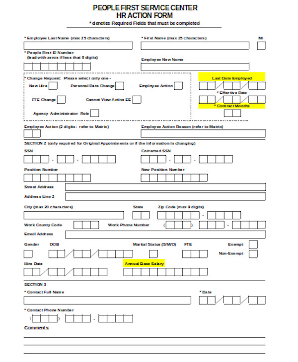 FREE 29+ HR Forms in PDF MS Word Excel