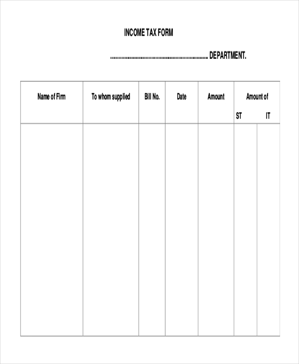 FREE 22+ Sample Tax Forms in PDF Excel MS Word