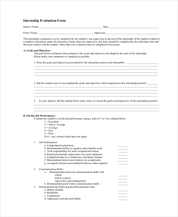 FREE 31+ Evaluation Form Samples, PDF, MS Word, Google Docs
