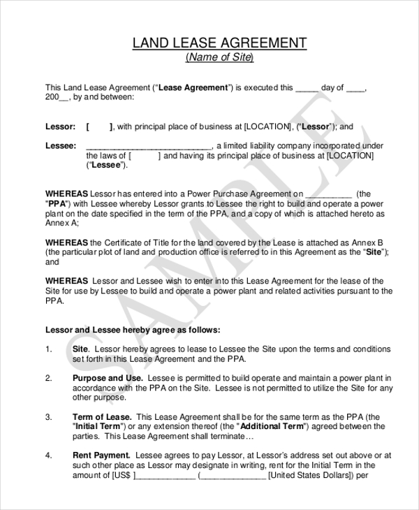 free 17 sample lease agreement forms in pdf ms word