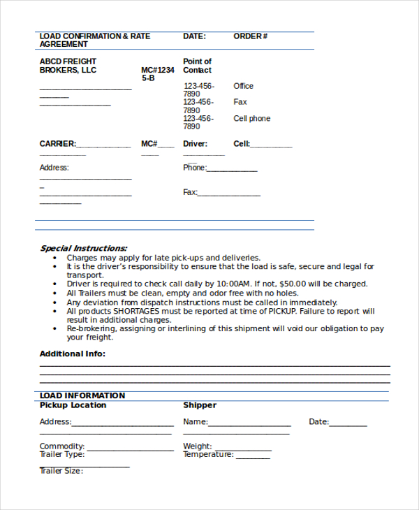 load order confirmation form 1