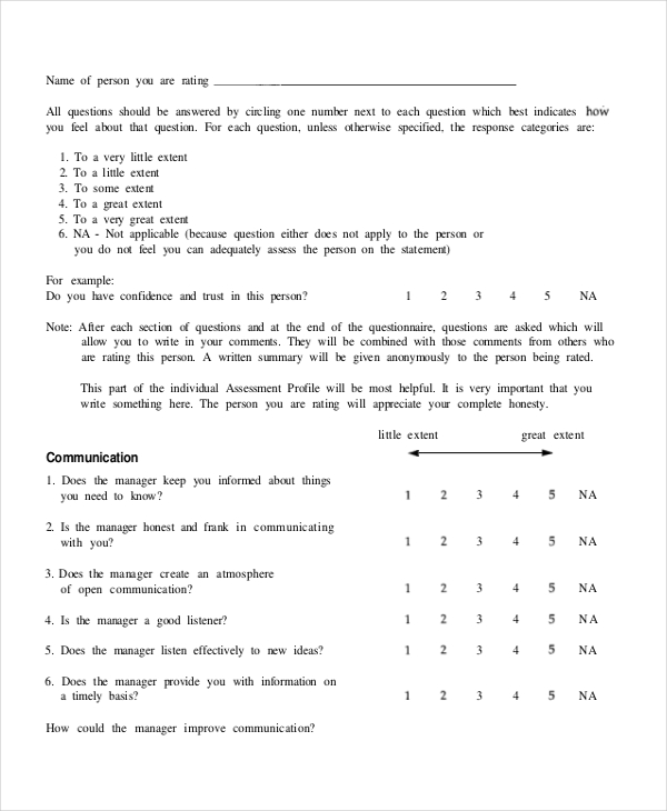 manager appraisal form