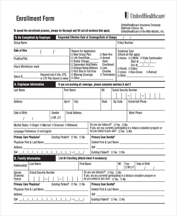 medical choice enrollment form