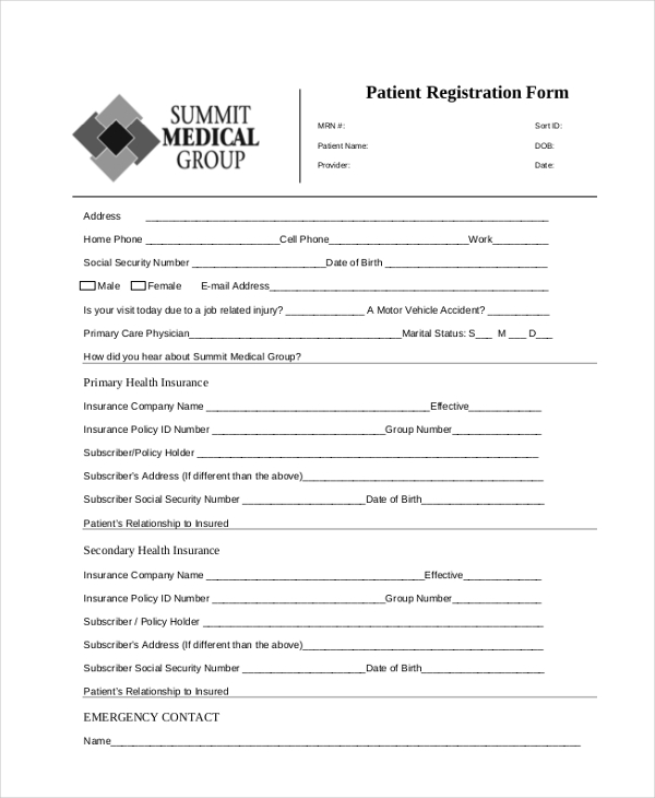 FREE 23+ Sample Registration Forms in PDF Excel Word