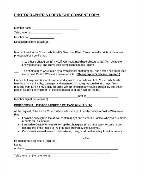 picture copyright release form
