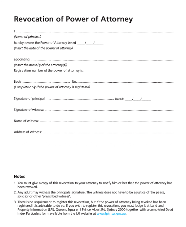 FREE 20+ Sample Power of Attorney Forms in PDF MS Word