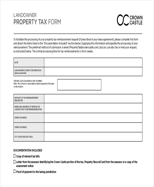 property tax form