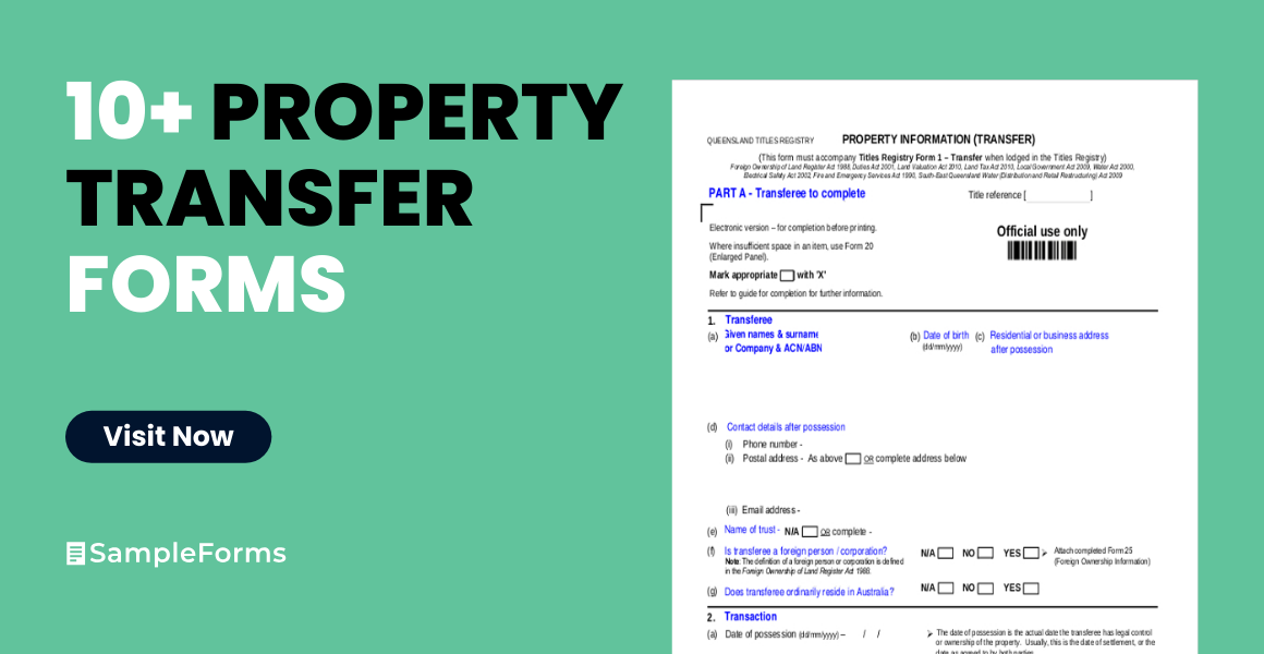 property transfer form