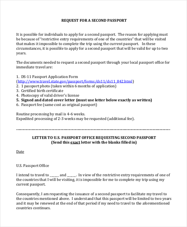 Free 12+ Sample Passport Application Forms In Pdf 