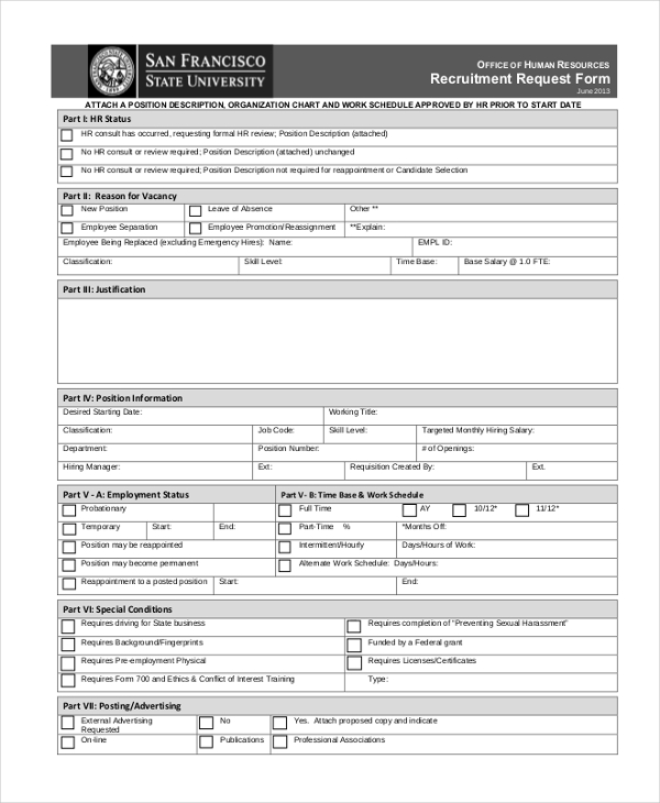 recruitment request form1