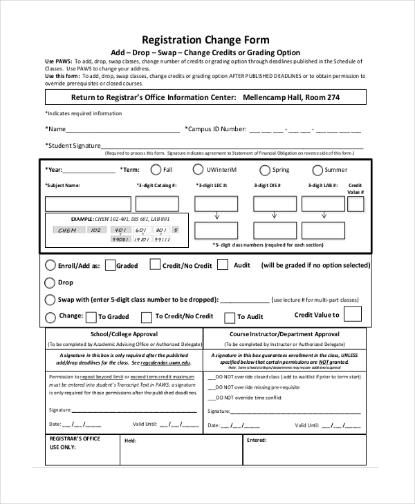FREE 23+ Sample Registration Forms in PDF | Excel | Word