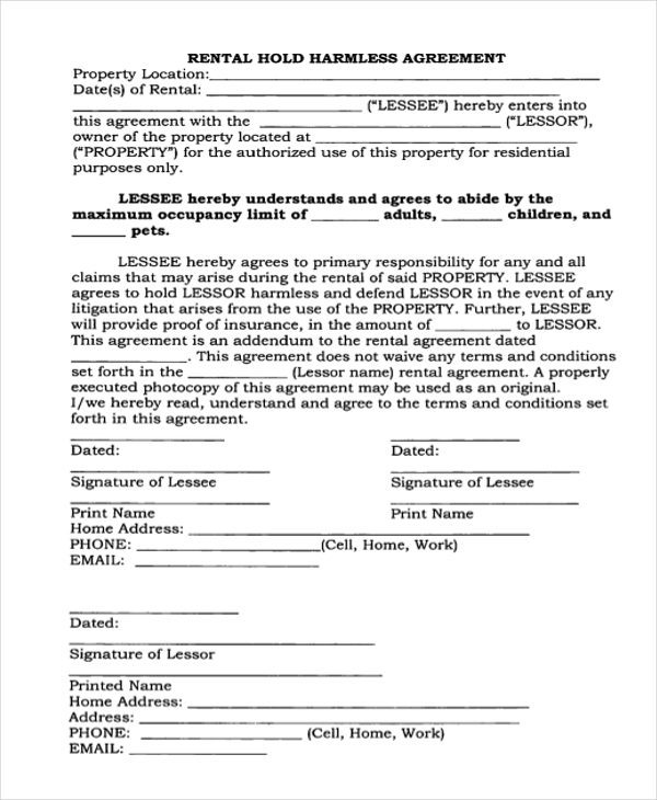 free-12-sample-hold-harmless-agreement-forms-in-pdf-ms-word