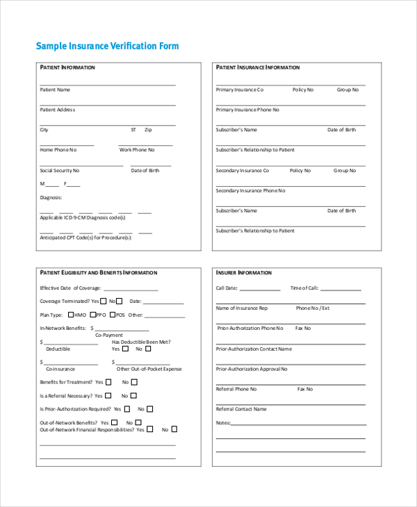 Dental Insurance Breakdown Template