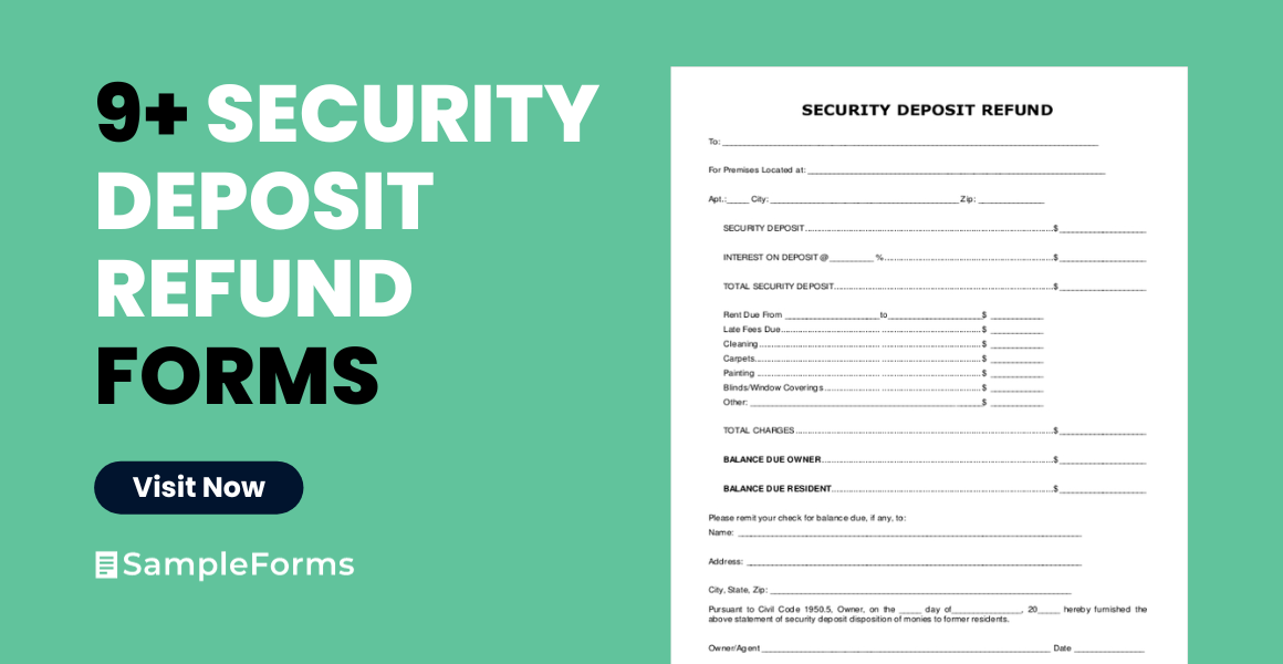 security deposit refund form