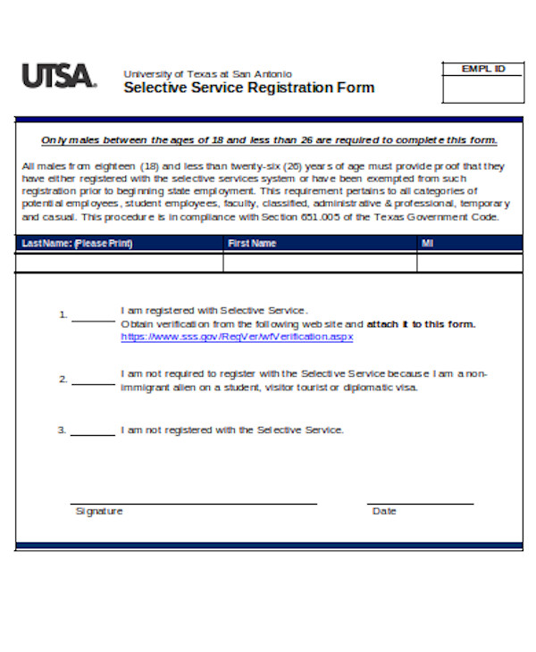 selective service registration form1