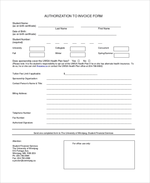 form dhl invoice FREE 8 Standard Invoice  Forms   Sample PDF