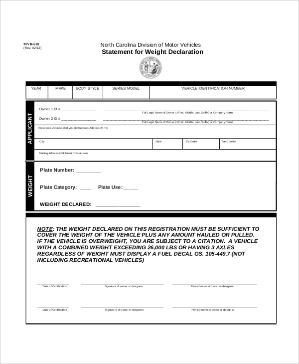 FREE 19+ Sample Statement Forms in PDF | MS Excel