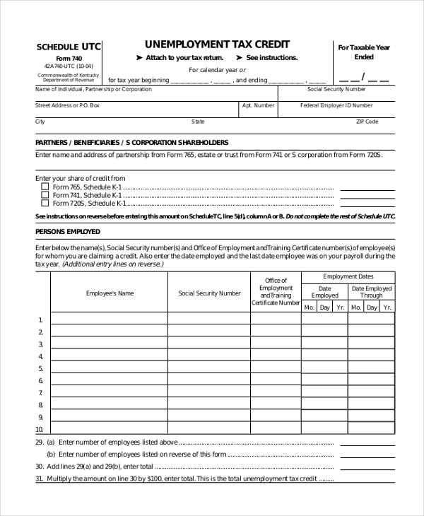 FREE 22+ Sample Tax Forms in PDF Excel MS Word