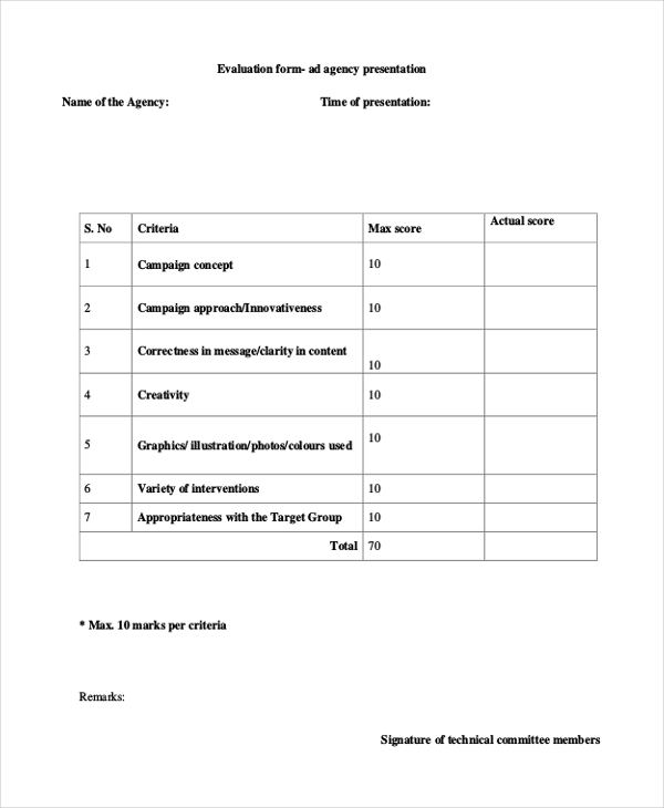 FREE 9+ Sample Marketing Evaluation Forms in PDF | MS Word