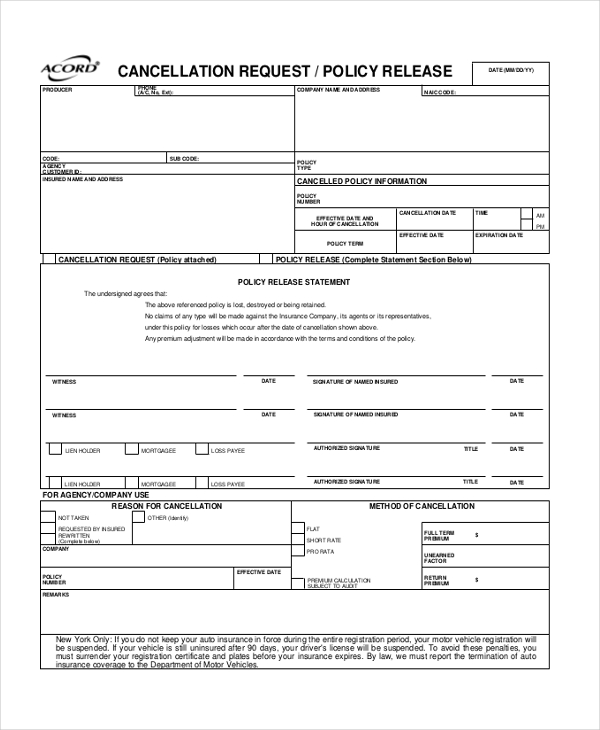 FREE 13+ Acord Form Samples, PDF, MS Word, Google Docs