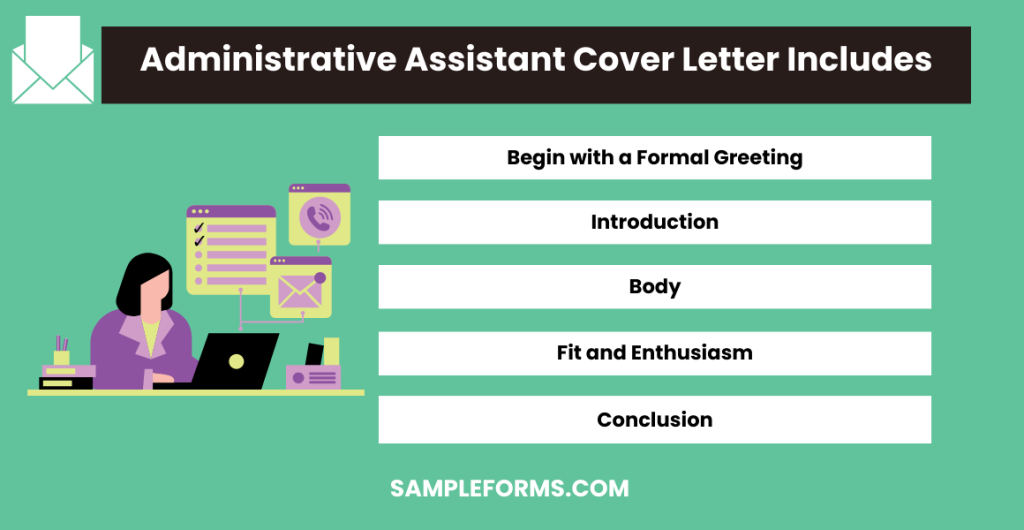 administrative assistant cover letter includes 1024x530