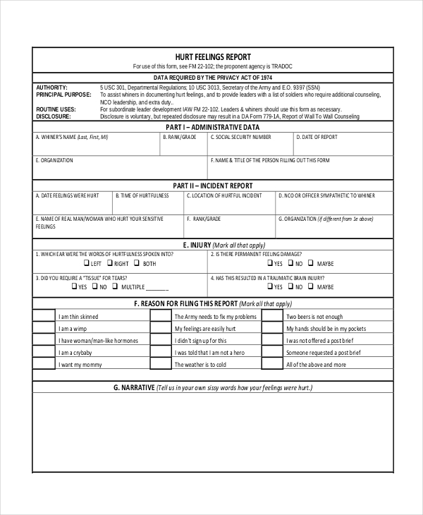 army negative counseling form