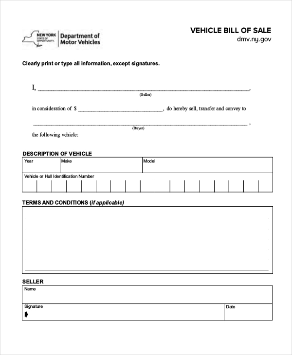 Free 10+ Sample Vehicle Bill Of Sales Forms In Pdf 